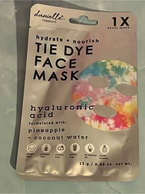 Danielle Creations Tie Dye Hyaluronic Face Mask - Multicolor